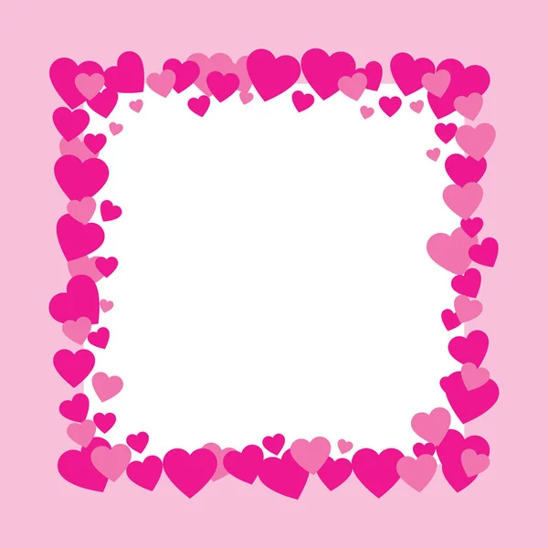 Pink Heart Background Empty Place Text Greeting Card Valentine Day — Stock Vector