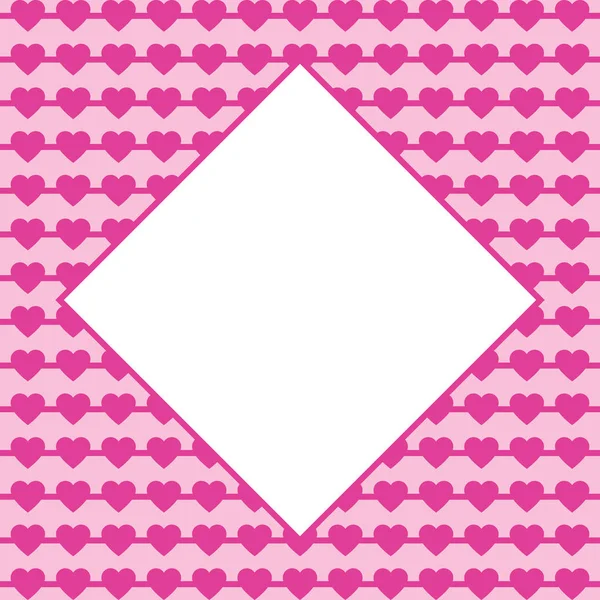 Růžové Srdce Pozadí Prázdným Místem Pro Text Přání Valentýna Svatba — Stockový vektor