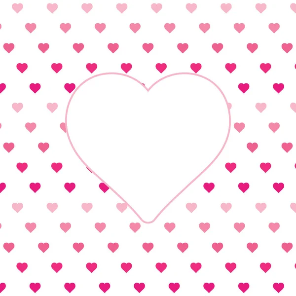 Roze Achtergrond Met Lege Hartvorm Voor Tekst Wenskaart Voor Valentijnsdag — Stockfoto