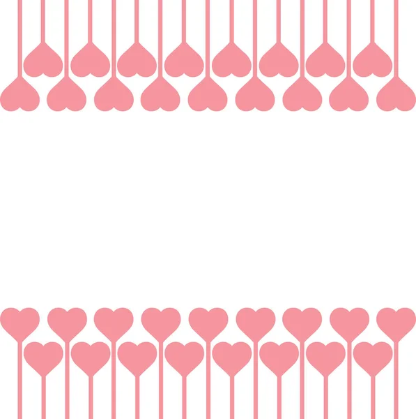 Wzór Serc Które Tworzą Ramkę Ilustracja Walentynki Karta Dzień Matki — Zdjęcie stockowe