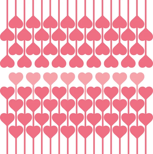 Wzór Serc Tło Symboli Walentynki Karty Matki Prink Różowe Czerwone — Zdjęcie stockowe