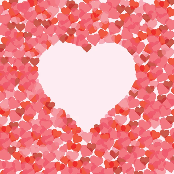 Pink Hearts Background Empty Heart Shape Text Greeting Card Valentine — Stock Photo, Image