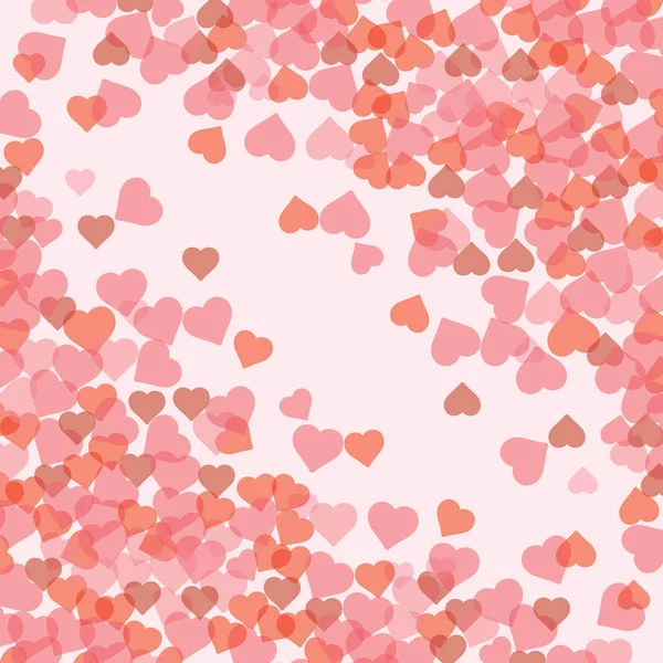 Розовый Фон Сердечками Пустым Местом Текста Открытки День Святого Валентина — стоковое фото