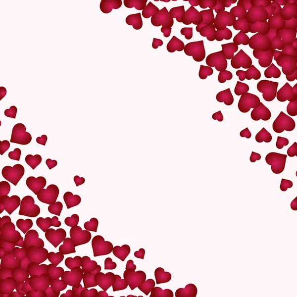 Růžové Pozadí Srdcem Prázdným Místem Pro Text Přání Valentýna Svatba — Stock fotografie