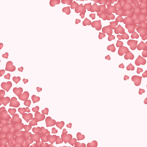 ピンクの背景と心と空の場所のテキスト バレンタインデーのグリーティングカード 結婚式 母の日 コピースペース — ストック写真