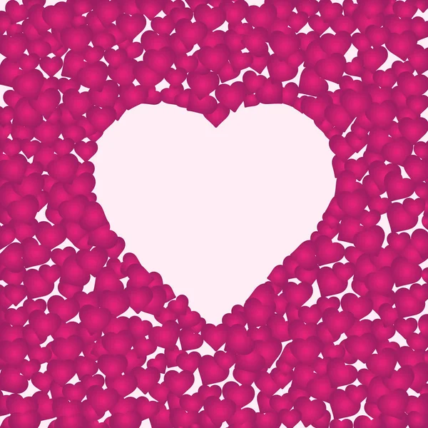 Pink Background Empty Heart Shape Text Greeting Card Valentine Day — Stock Photo, Image