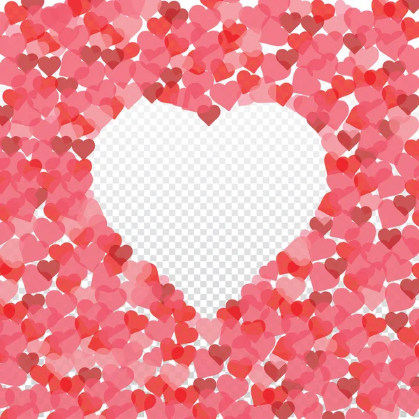 Corazones Fondo San Valentín Vector Transparente Forma Del Corazón Patrón —  Fotos de Stock