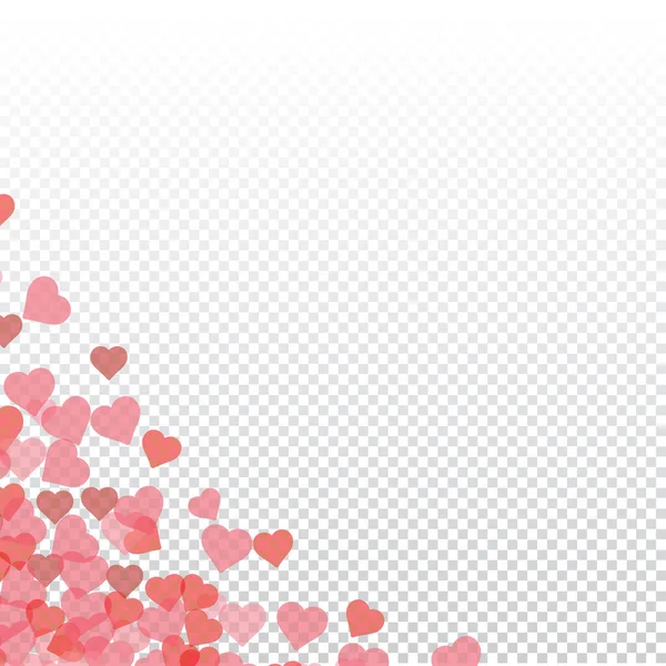 Hearts Valentine Background Transparent Vector Heart Shapes Women Day Pattern — Stock Photo, Image