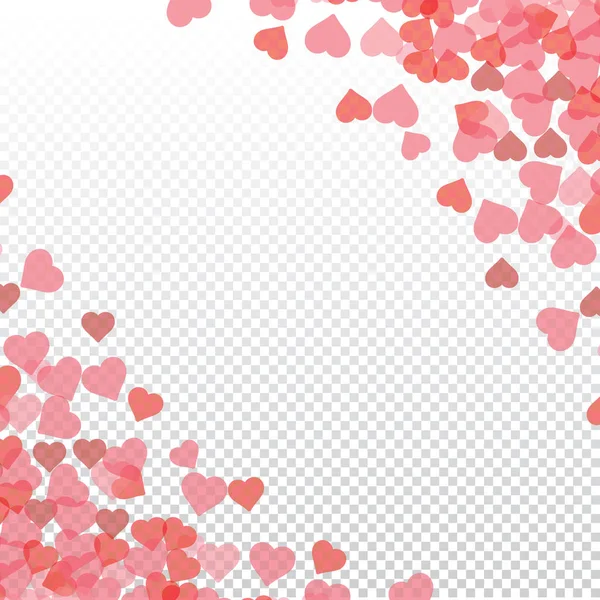 Hearts Valentine Background Transparent Vector Heart Shapes Women Day Pattern — 스톡 사진