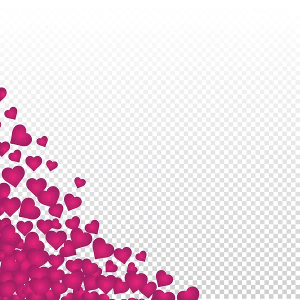 Hearts Valentine Background Transparent Vector Heart Shapes Women Day Pattern — 스톡 사진