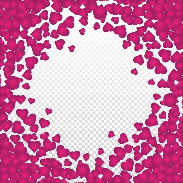 Hearts Valentine Background Transparent Vector Heart Shapes Women Day Pattern — Stock Photo, Image