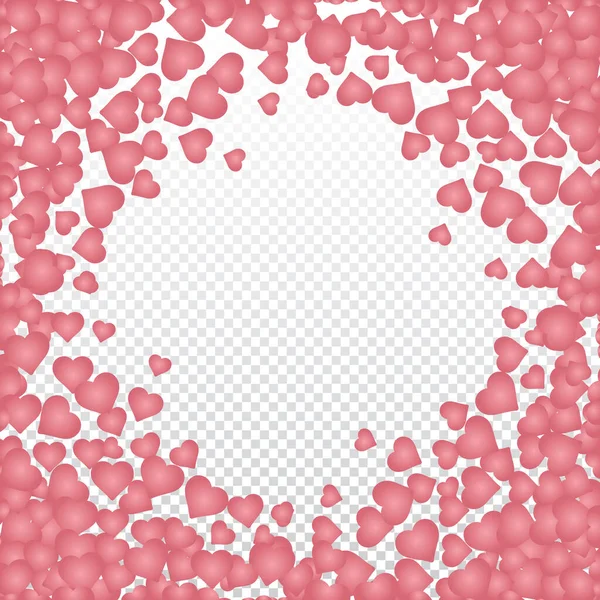 Hearts Valentine Background Transparent Vector Heart Shapes Women Day Pattern — Stock Photo, Image