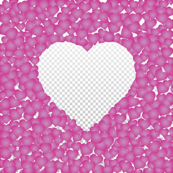 Hearts Valentine Background Transparent Vector Heart Shapes Women Day Pattern — 스톡 사진