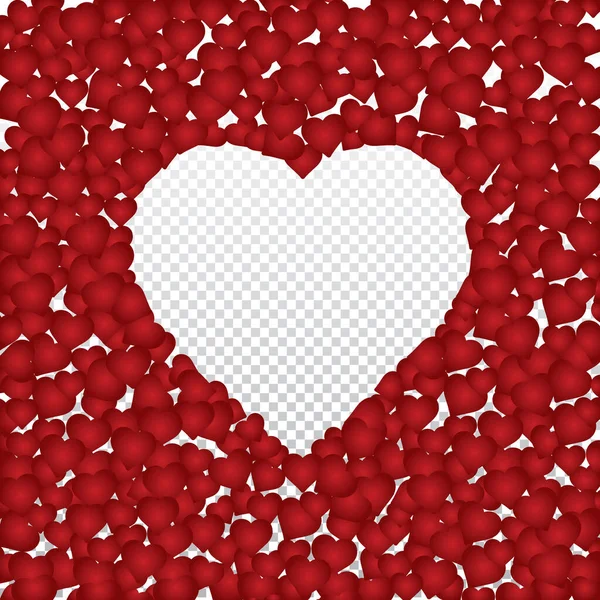 Corações Fundo Valentine Vetor Transparente Formas Coração Padrão Dia Mulher — Fotografia de Stock