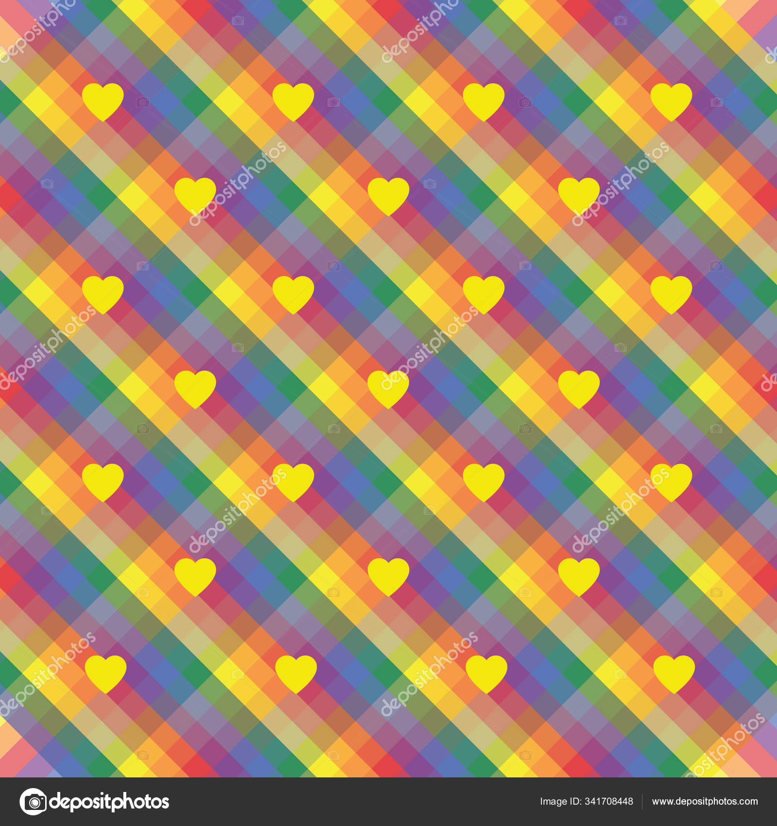 Seamless Rainbow Stripes Pride Wallpaper Hearts Colors Lgbt Flag Movements Stock Photo Image By C Vboycheva Abv Bg 341708448