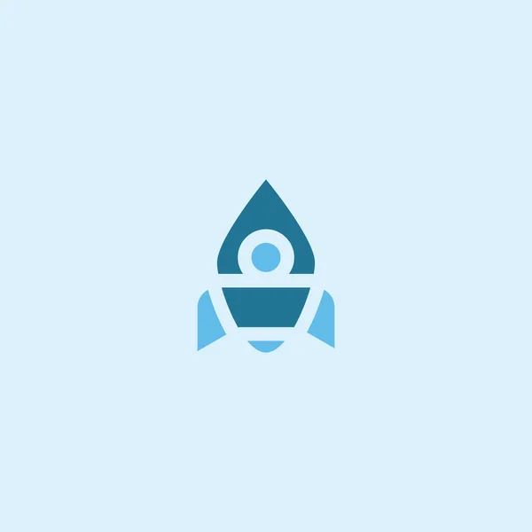 Rocket Ship Isolated Flat Icon Vector Illustration Flying Rocket Space — Stock Photo, Image