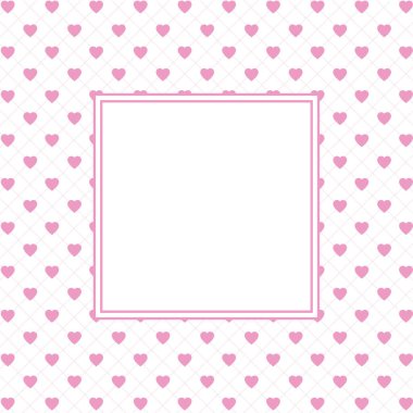 Mesaj atmak için boş bir yere sahip pembe kalp geçmişi Sevgililer Günü için tebrik kartı, düğün, anneler günü, kopyalama alanı