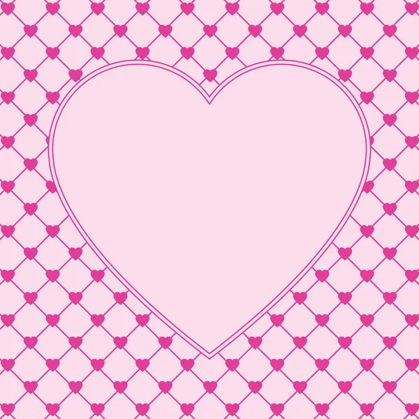 Fundo Rosa Com Forma Coração Vazio Para Texto Cartão Saudação — Fotografia de Stock