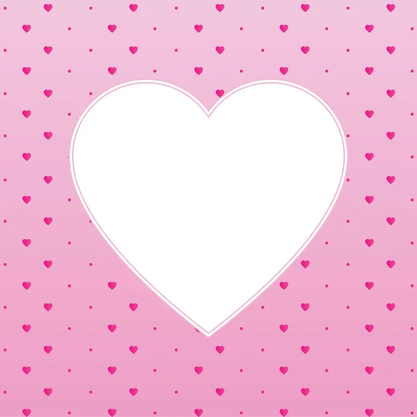 Roze Achtergrond Met Lege Hartvorm Voor Tekst Wenskaart Voor Valentijnsdag — Stockfoto