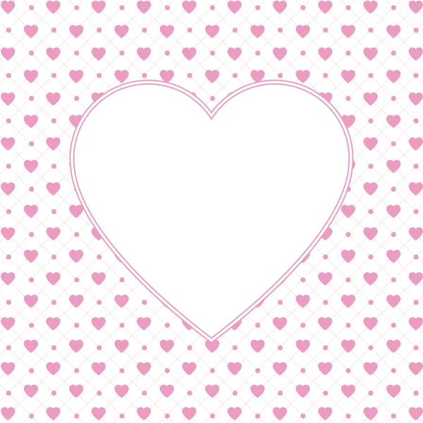 ピンクの背景に空のハート形のテキスト バレンタインデーのグリーティングカード 結婚式 母の日 コピースペース — ストック写真