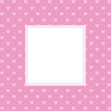 Mesaj atmak için boş bir yere sahip pembe kalp geçmişi Sevgililer Günü için tebrik kartı, düğün, anneler günü, kopyalama alanı