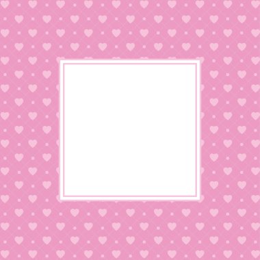 Mesaj atmak için boş bir yere sahip pembe kalp geçmişi Sevgililer Günü için tebrik kartı, düğün, anneler günü, kopyalama alanı