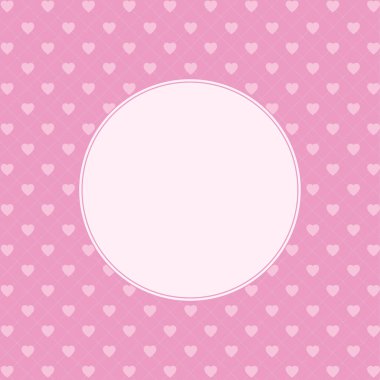 Mesaj atmak için boş bir yere sahip pembe kalp geçmişi Sevgililer Günü için tebrik kartı, düğün, anneler günü, kopyalama alanı