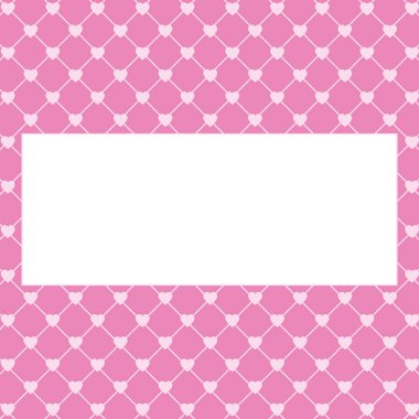 Mesaj atmak için boş bir yere sahip pembe kalp geçmişi Sevgililer Günü için tebrik kartı, düğün, anneler günü, kopyalama alanı