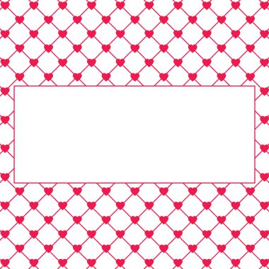 Mesaj atmak için boş bir yere sahip pembe kalp geçmişi Sevgililer Günü için tebrik kartı, düğün, anneler günü, kopyalama alanı