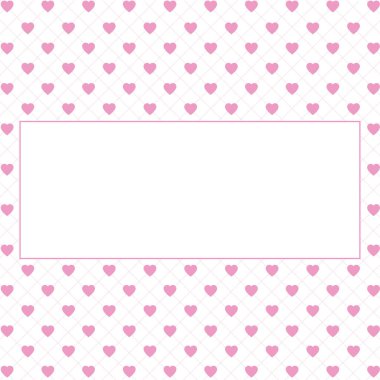 Mesaj atmak için boş bir yere sahip pembe kalp geçmişi Sevgililer Günü için tebrik kartı, düğün, anneler günü, kopyalama alanı