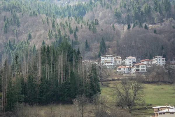 Smolyan City Bulgaria Houses Hill Mountain Rural Scene — Stock Photo, Image