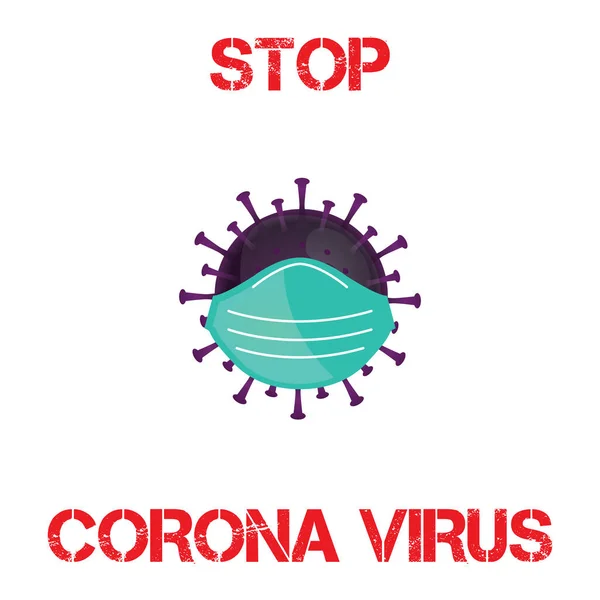 Illustration Vecteur Graphique Virus Corona Infection Wuhan Virus Violet Avec — Image vectorielle