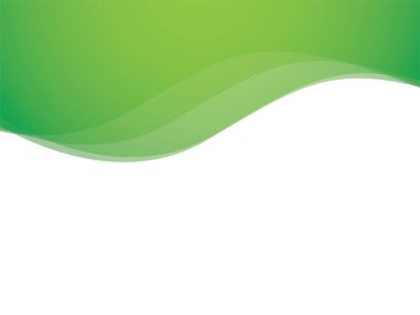Soyut arkaplan, yeşil dalgalar, düz tasarım, kopyalama alanı, vektör, sunum için dalgalı elementler, şablon