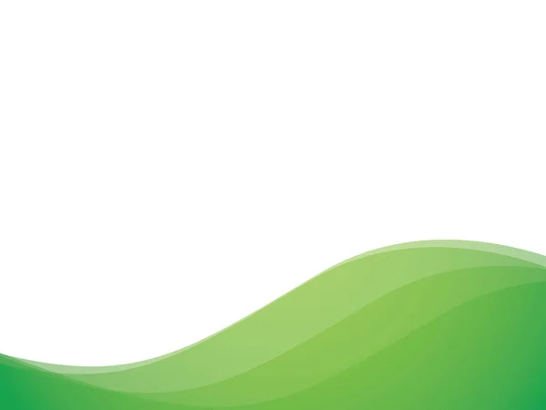 Abstracte Achtergrond Groene Golven Plat Ontwerp Kopieerruimte Vector Golvende Elementen — Stockvector