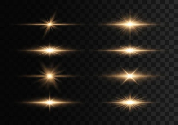 Brillos amarillos, estrellas — Vector de stock