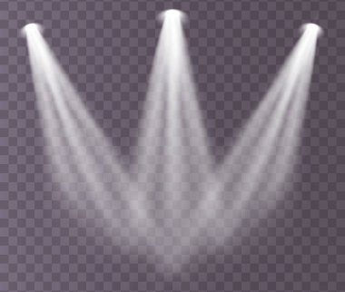 Beyaz spot ışıkları parlıyor