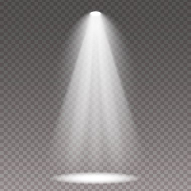 Beyaz spot ışıkları parlıyor