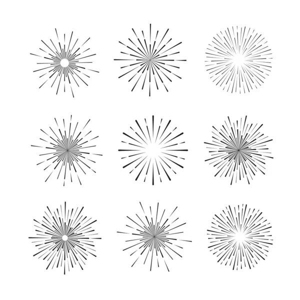 Rayos de luz de explosión — Vector de stock