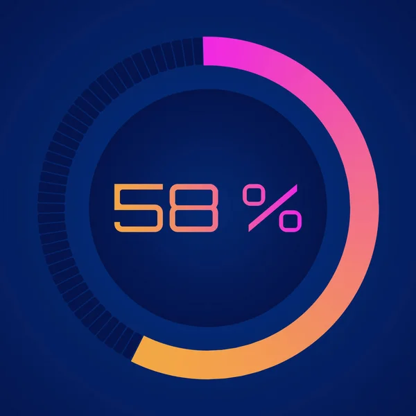 58 percent diagrams — Stock Vector