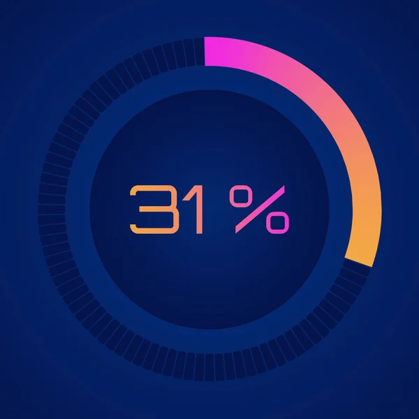 31 퍼센트 도표 — 스톡 벡터