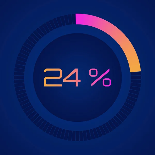 24% diagramy — Stockový vektor