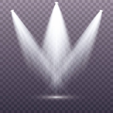 Beyaz spot ışıkları parlıyor