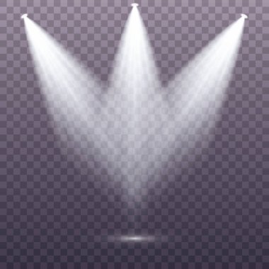 Beyaz spot ışıkları parlıyor