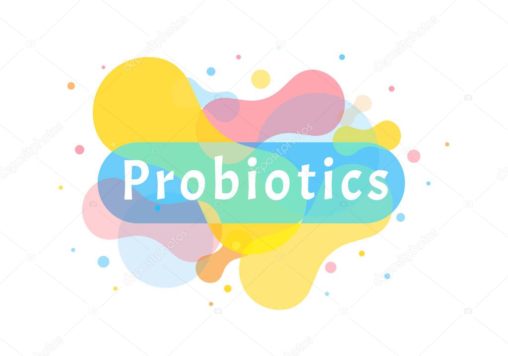 Probiotics bacteria logo.