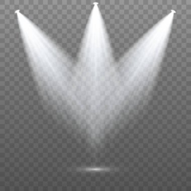 Beyaz spot ışıkları parlıyor