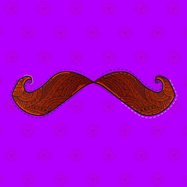 Design Vetorial Bigode Estilo Arte Desi Indiano — Fotografia de Stock