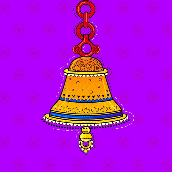 Illustration Desi Indian Style Temple Bell — Stock Photo, Image