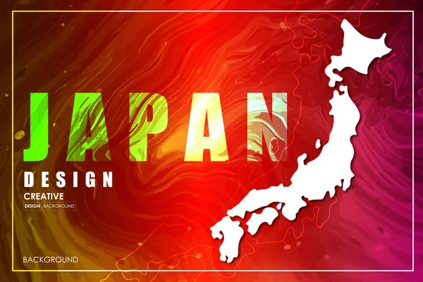 Fluido Mapa Arte Japón Fondo Colorido Abstracto — Foto de Stock
