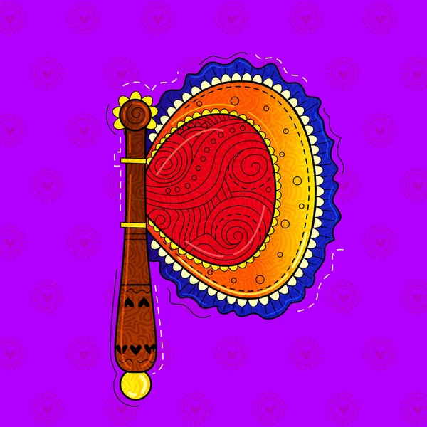 Illustration Desi Indian Art Style Indian Hand Fan — 스톡 사진