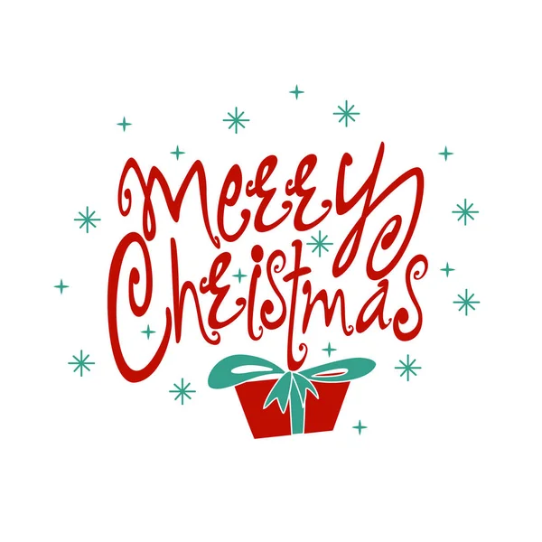 Merry Christmas colorful text. Vector illustration. Cartoon merry xmas design element. Design for print Hand drawn text lettering for christmas greetings card, poster
